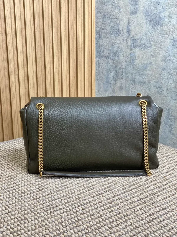 CALYPSO 36 CHAIN BAG IN DARK GREEN LAMBSKIN - Image 4