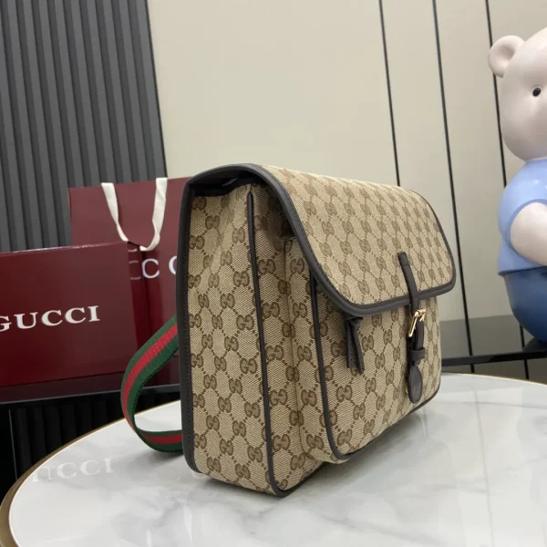 Children's GG canvas messenger bag in beige - Image 5