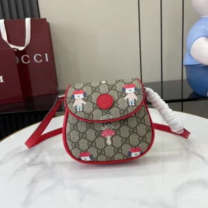 Children's printed GG bucket bag