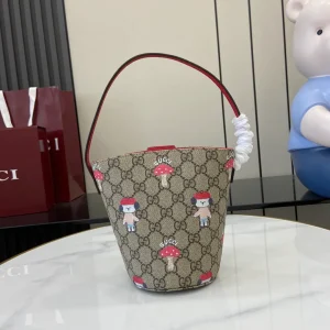 Children's printed GG bucket bag