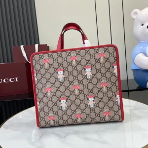 Children's printed GG tote bag