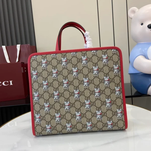 Children's printed GG tote bag
