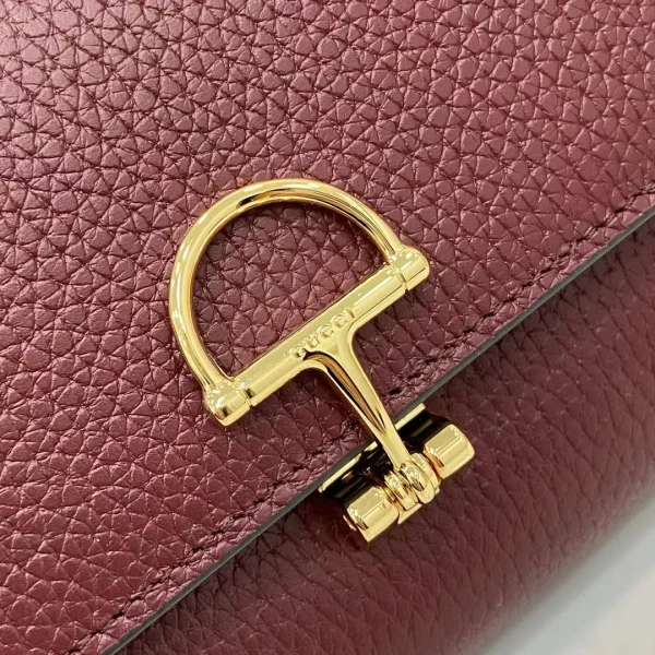 Continental wallet with Gucci script in black leather - Image 4