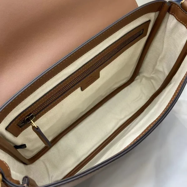 Designer Calfskin Leather Crossbody Messenger Bag - Image 11