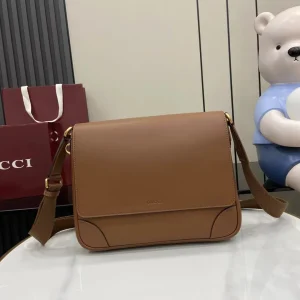 Designer Calfskin Leather Crossbody Messenger Bag