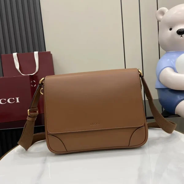 Designer Calfskin Leather Crossbody Messenger Bag