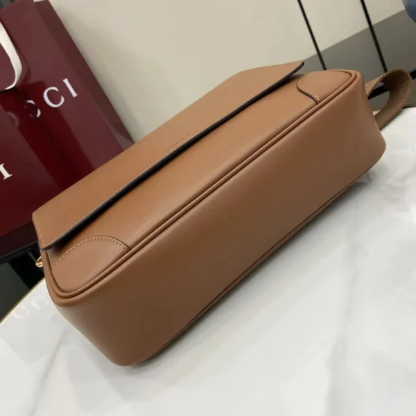 Designer Calfskin Leather Crossbody Messenger Bag - Image 6