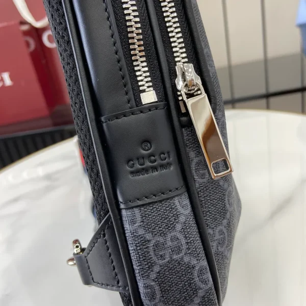 GG Black small slingbag in Black GG Canvas - Image 5
