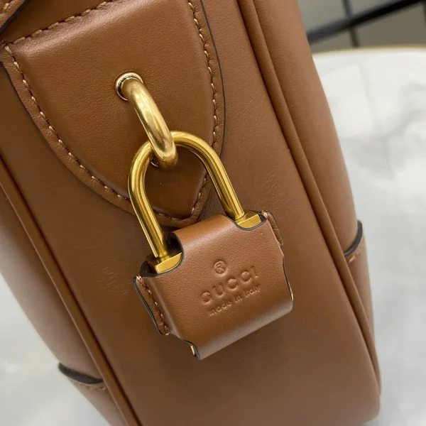GG Emblem medium briefcase in brown leather - Image 9