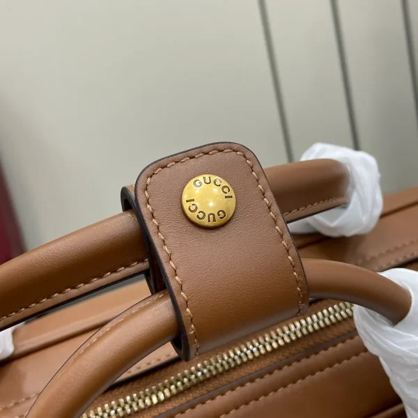 GG Emblem medium briefcase in brown leather - Image 10