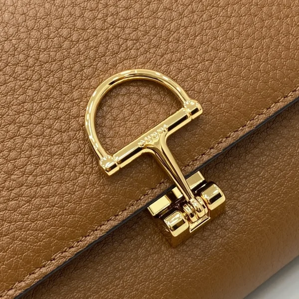 GG Marmont bi-color wallet on chain in Beige Black - Image 7