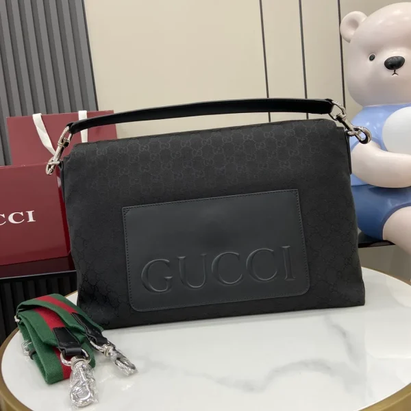 GG canvas large crossbody bag in Black GG Canvas - Image 4
