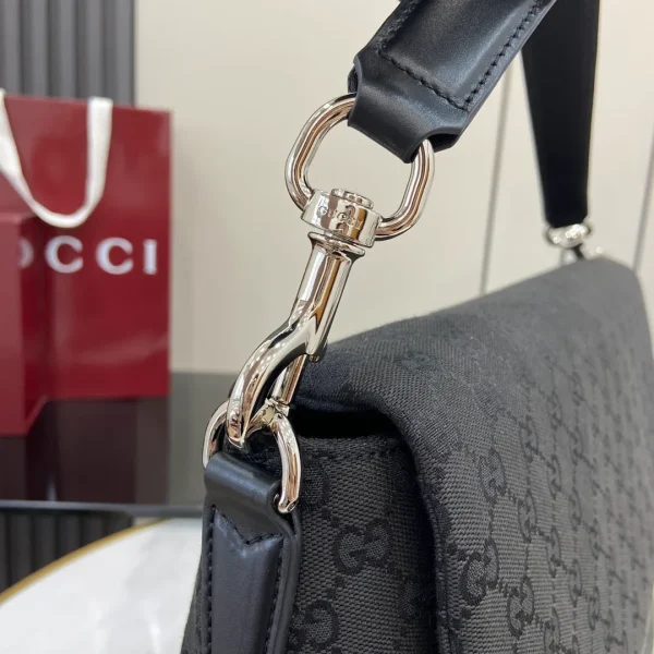GG canvas large crossbody bag in Black GG Canvas - Image 6