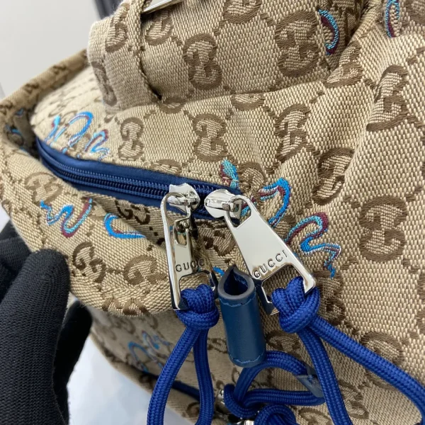 GG canvas medium backpack in Beige GG Canvas - Image 8