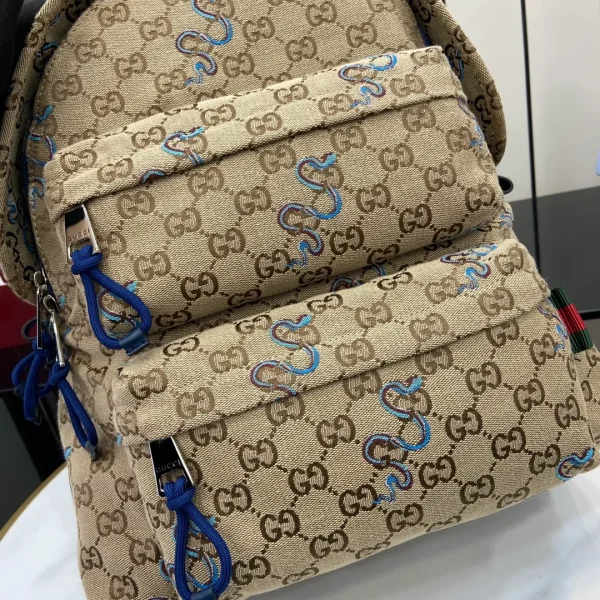 GG canvas medium backpack in Beige GG Canvas - Image 8