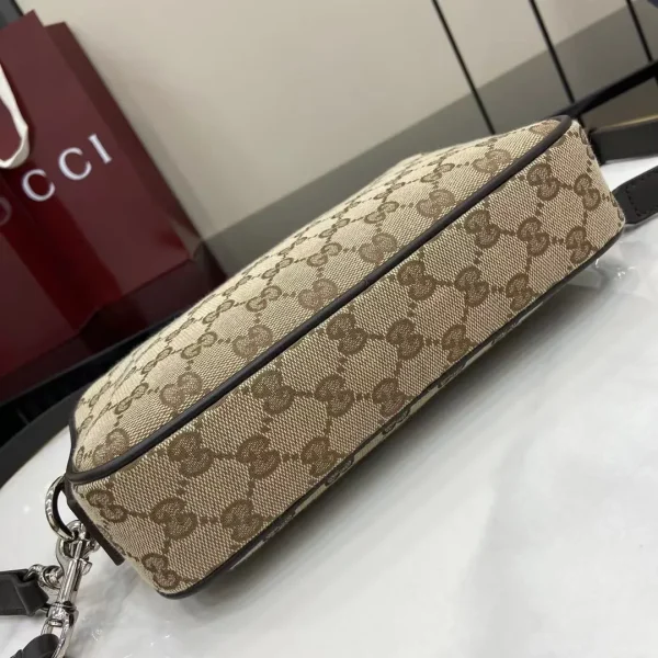 GG canvas small crossbody bag in Green GG Canvas - Image 5