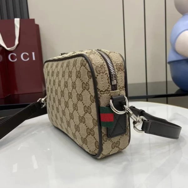 GG canvas small crossbody bag in Green GG Canvas - Image 8