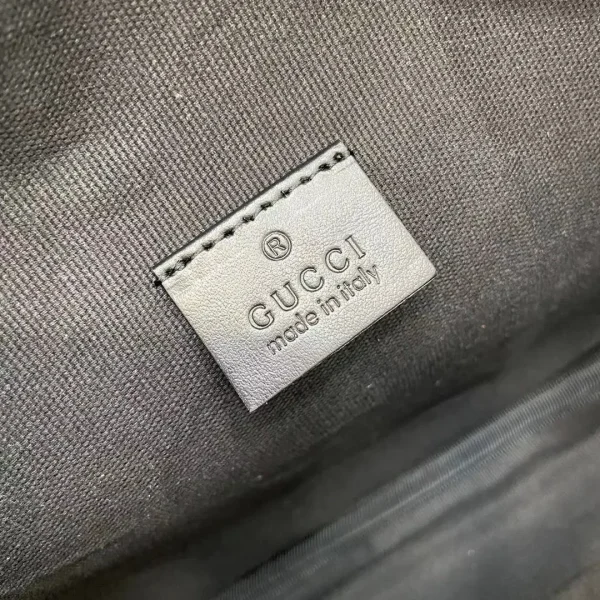 GG jumbo large belt bag in grey and black GG leather - Image 2