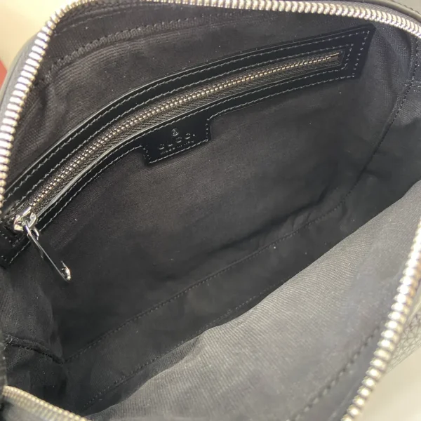 GG jumbo small crossbody bag in grey and black GG leather - Image 10