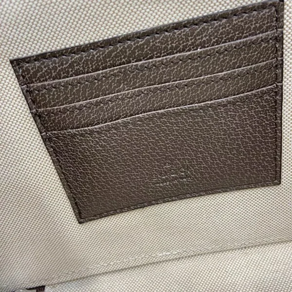GG printed mini bag in beige and daGG printed mini bag in beige and dark brown Supreme - Image 2