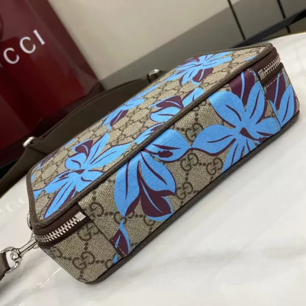 GG printed mini bag in beige and daGG printed mini bag in beige and dark brown Supreme - Image 6