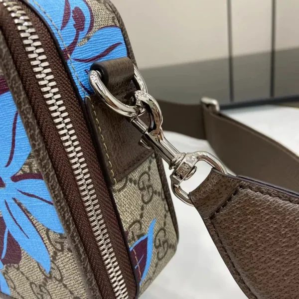 GG printed mini bag in beige and daGG printed mini bag in beige and dark brown Supreme - Image 9