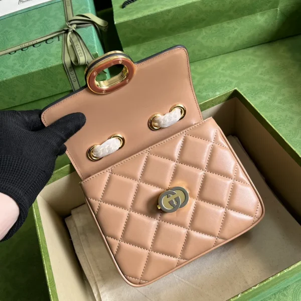 GUCCI Calfskin Quilted Mini Deco Shoulder Bag - Image 9