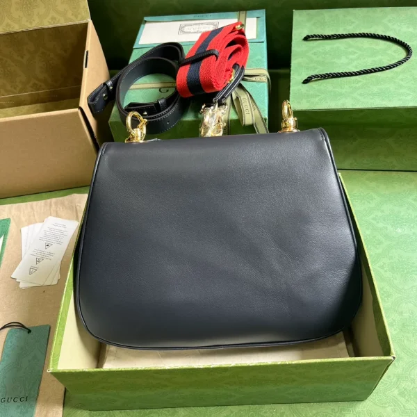 Gucci Black Leather Small Blondie Top Handle Bag - Image 4