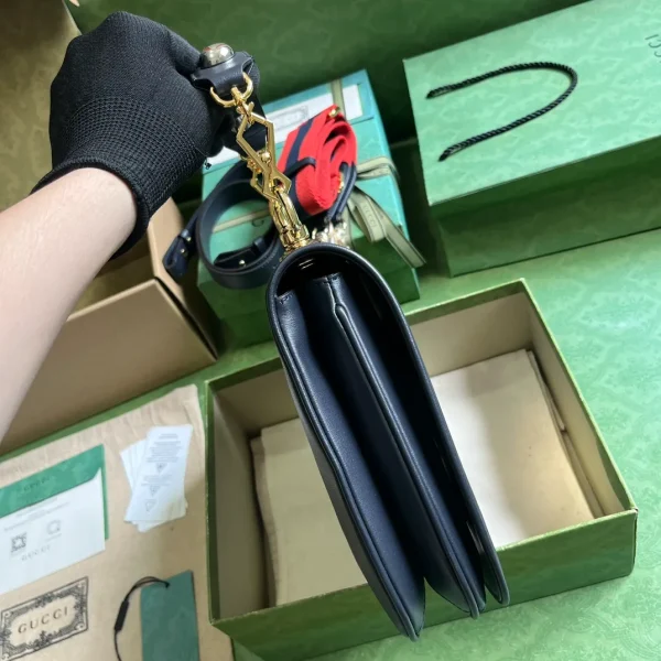 Gucci Black Leather Small Blondie Top Handle Bag - Image 3