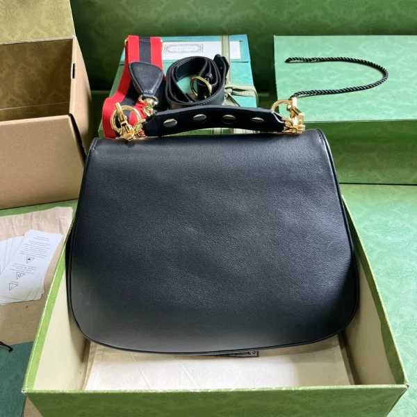 Gucci Black Leather Small Blondie Top Handle Bag - Image 4