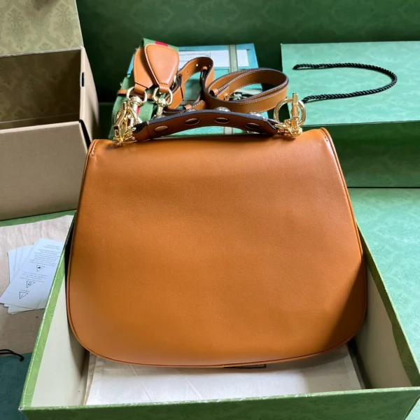 Gucci Blondie mini shoulder bag in orange leather - Image 4