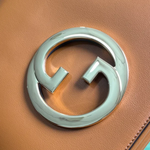 Gucci Blondie mini shoulder bag in orange leather - Image 7