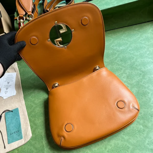 Gucci Blondie mini shoulder bag in orange leather - Image 8