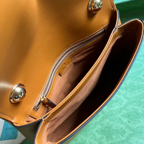 Gucci Blondie mini shoulder bag in orange leather - Image 9