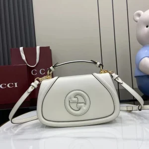 Gucci Blondie small shoulder bag in White Leathe
