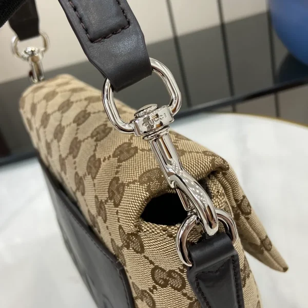 Gucci Brown GG Canvas Crossbody Bag - Image 6