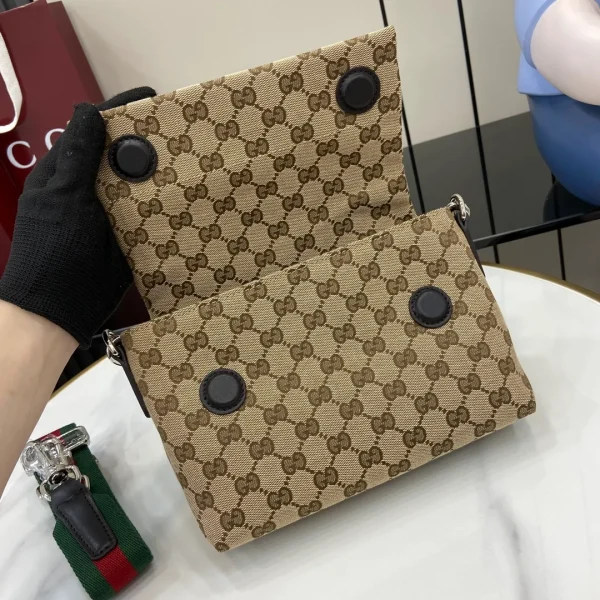 Gucci Brown GG Canvas Crossbody Bag - Image 7