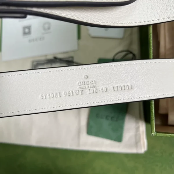 Gucci Brown GG Supreme Ophidia Belt Bag White Beige Leather Cloth - Image 8