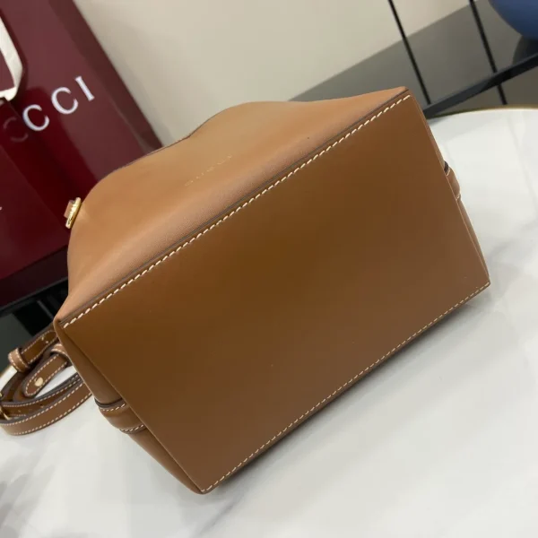 Gucci GG Emblem Mini Bucket Bag Brown - Image 4