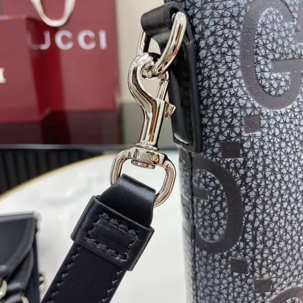 Gucci - GG Media Leather clutch grey - Image 5
