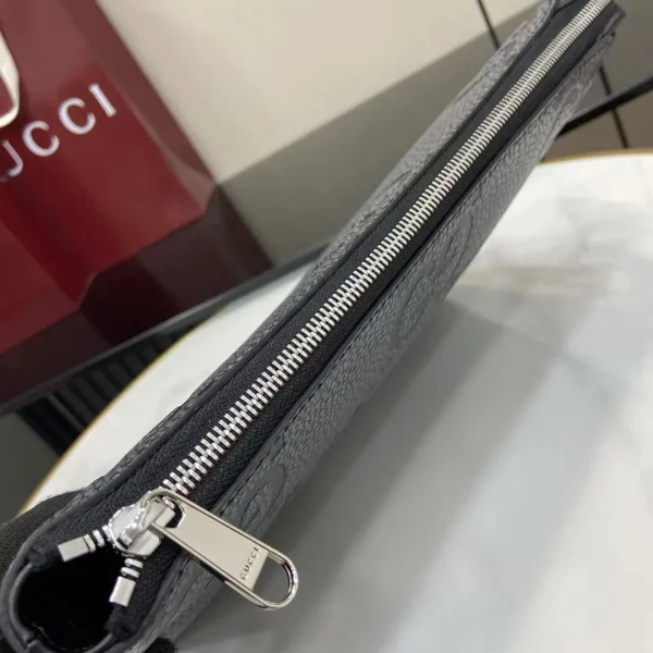 Gucci - GG Media Leather clutch grey - Image 6