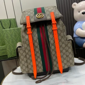Gucci GG leather-trimmed backpack Gucci