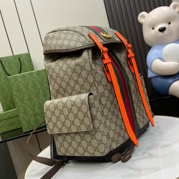 Gucci GG leather-trimmed backpack Gucci - Image 4