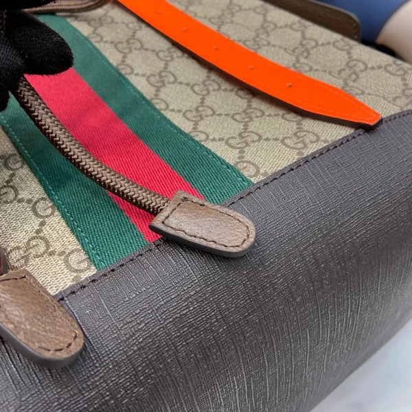 Gucci GG leather-trimmed backpack Gucci - Image 9
