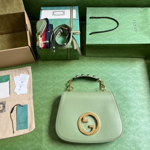 Gucci Green Medium Blondie Bag - Image 2