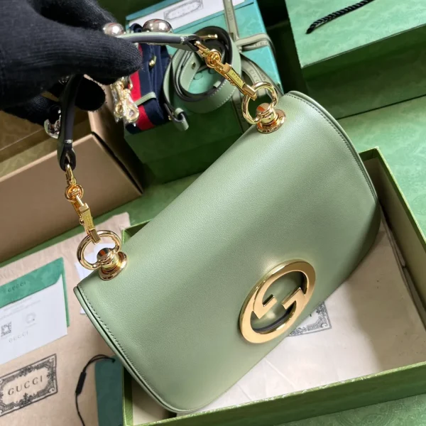 Gucci Green Medium Blondie Bag - Image 7