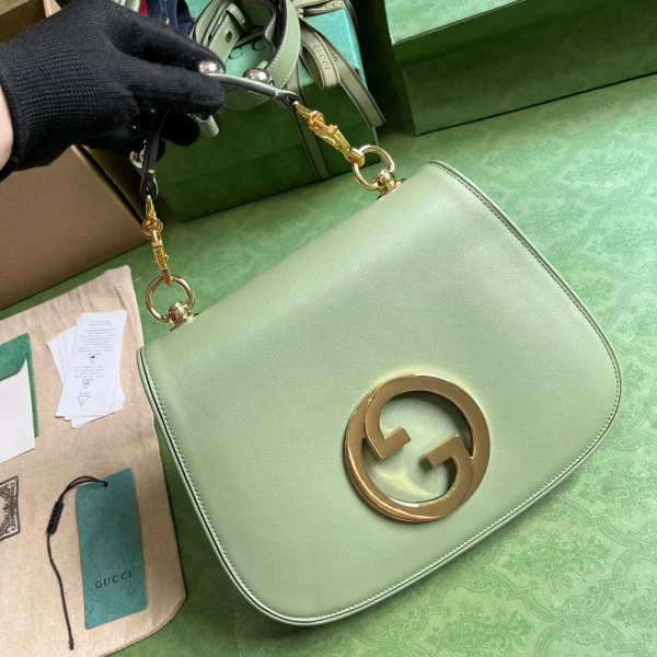 Gucci Green Medium Blondie Bag - Image 8