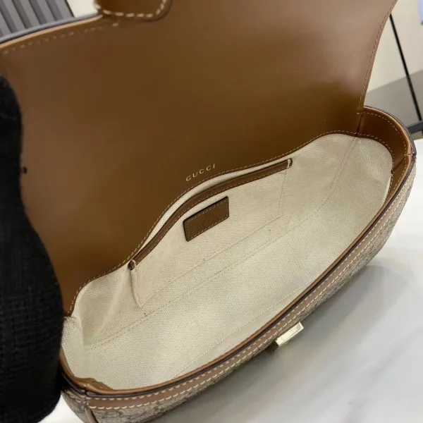 Gucci Horsebit 1955 Soft small top handle bag in Beige Brown - Image 11