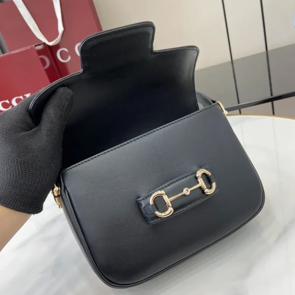 Gucci Horsebit 1955 medium shoulder bag in Black Leather | - Image 9