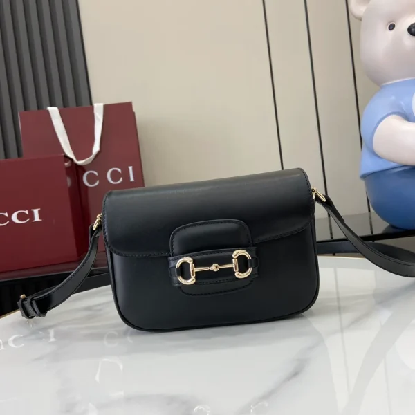 Gucci Horsebit 1955 medium shoulder bag in Black Leather | - Image 3